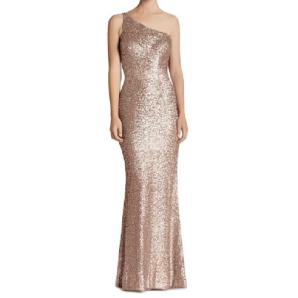 Dress the Population Rose Gold Sequin Dress size large